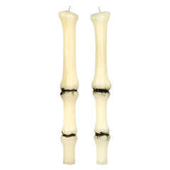 10" Unscented Finger Bone Shaped Taper Candles Box Set/2
