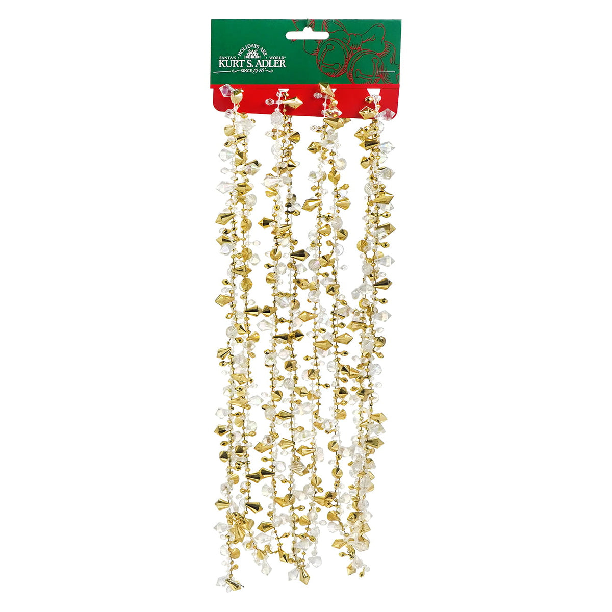 108" Iridescent & Gold Beaded Garland