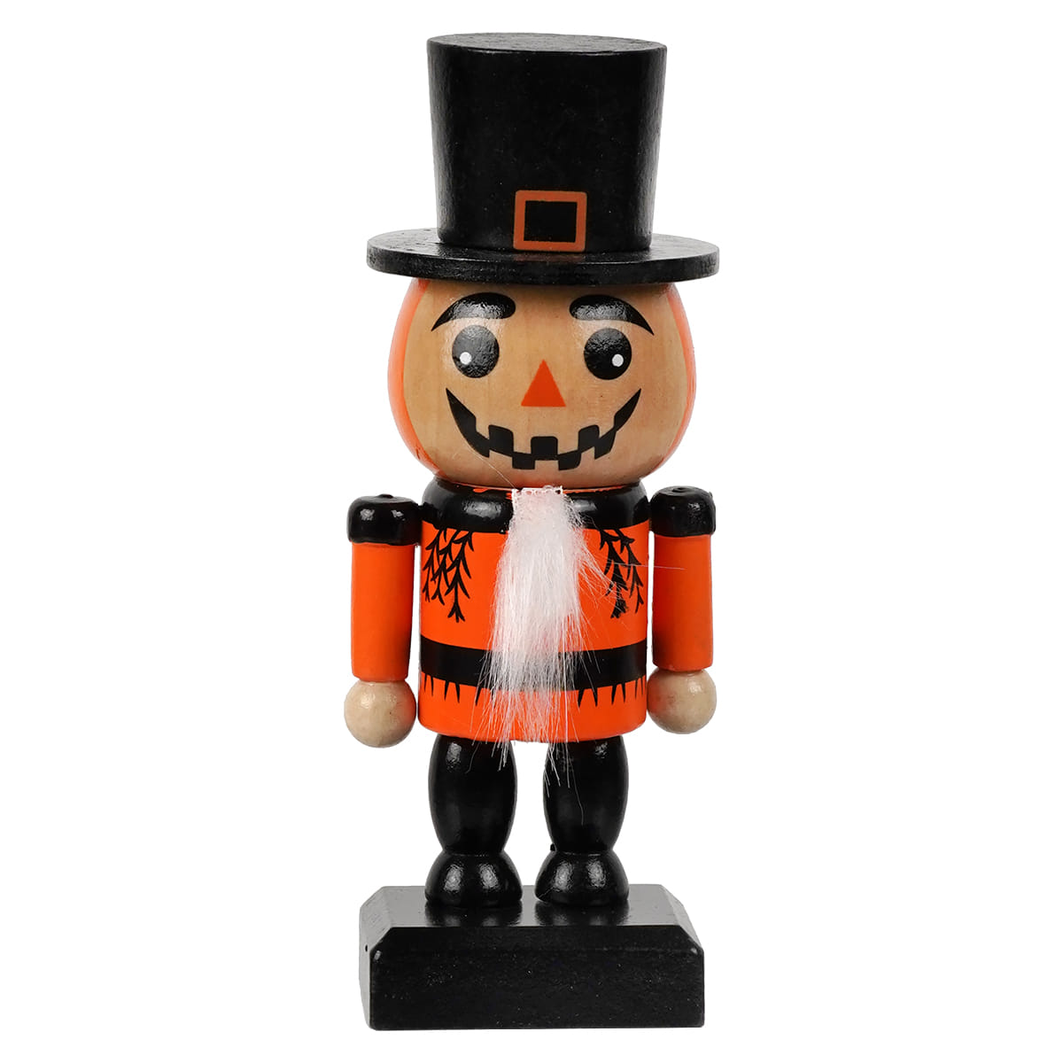 6" Wood Halloween Scarecrow Nutcracker