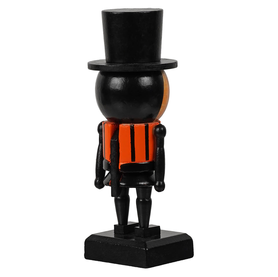 6" Wood Halloween Pumpkin Jack-O'-Lantern Nutcracker