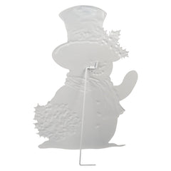 18" Snowman With Holly Metal Dummy Board