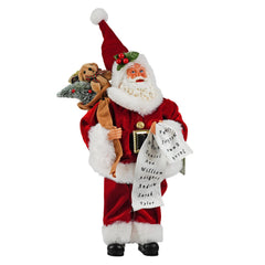 12" Santa's Workshop ~ Santa With List Figurine