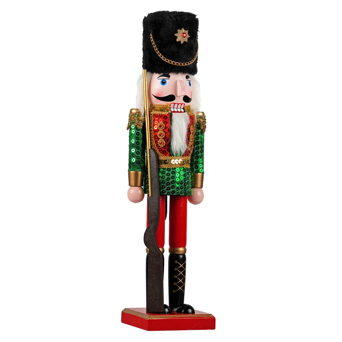 15" Santa's Workshop ~ Sequin Soldier Nutcracker