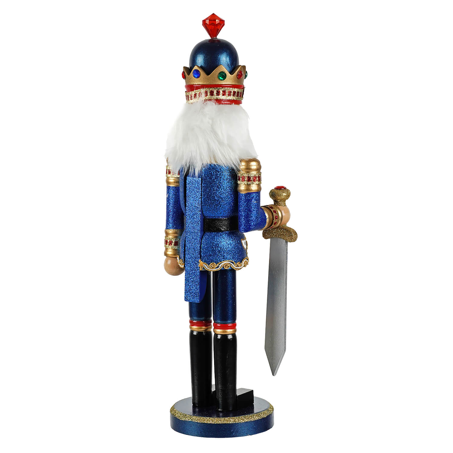 15" Santa's Workshop ~ Blue Bejeweled King Nutcraker