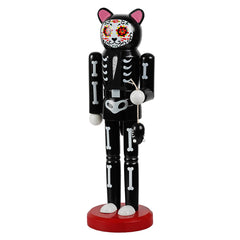 13" Santa's Workshop ~ Day Of The Dead Cat Nutcracker