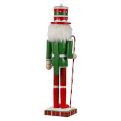 15" Santa's Workshop ~ Red & Green Candy Cane Nutcracker