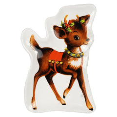 8.5" Retro Reindeer Shaped Plate