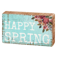 "Happy Spring" Block Sign