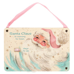 "Santa Claus Is Coming To Town" Pastel Christmas Countdown Wheel