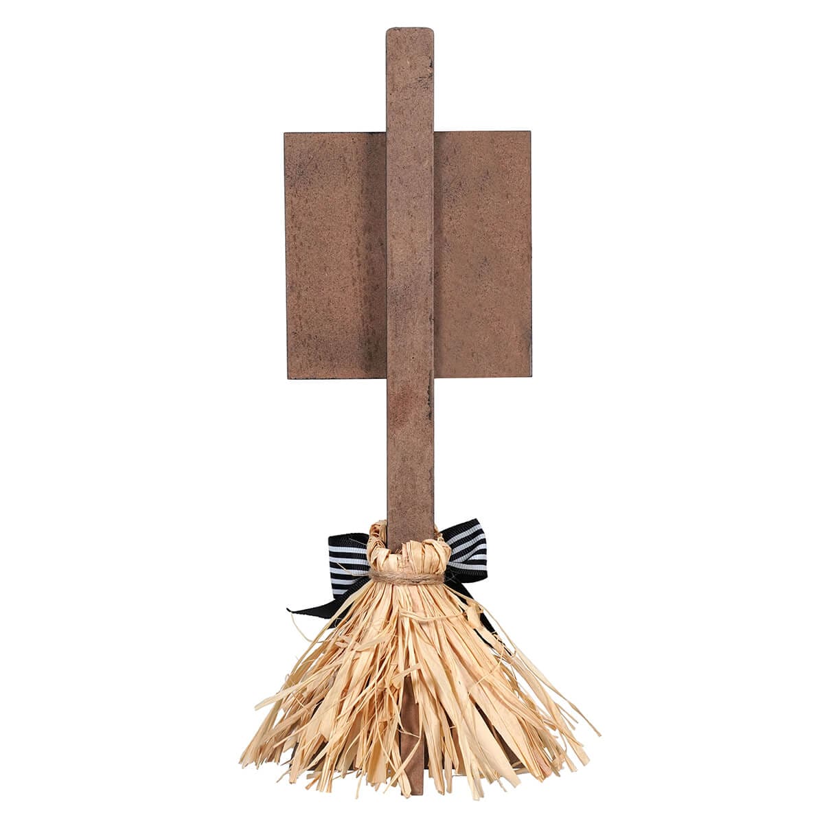 "Trick Or Treat" Straw Broom Sign