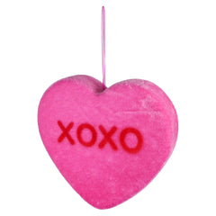 "XOXO" Large Flocked Hot Pink Conversation Heart